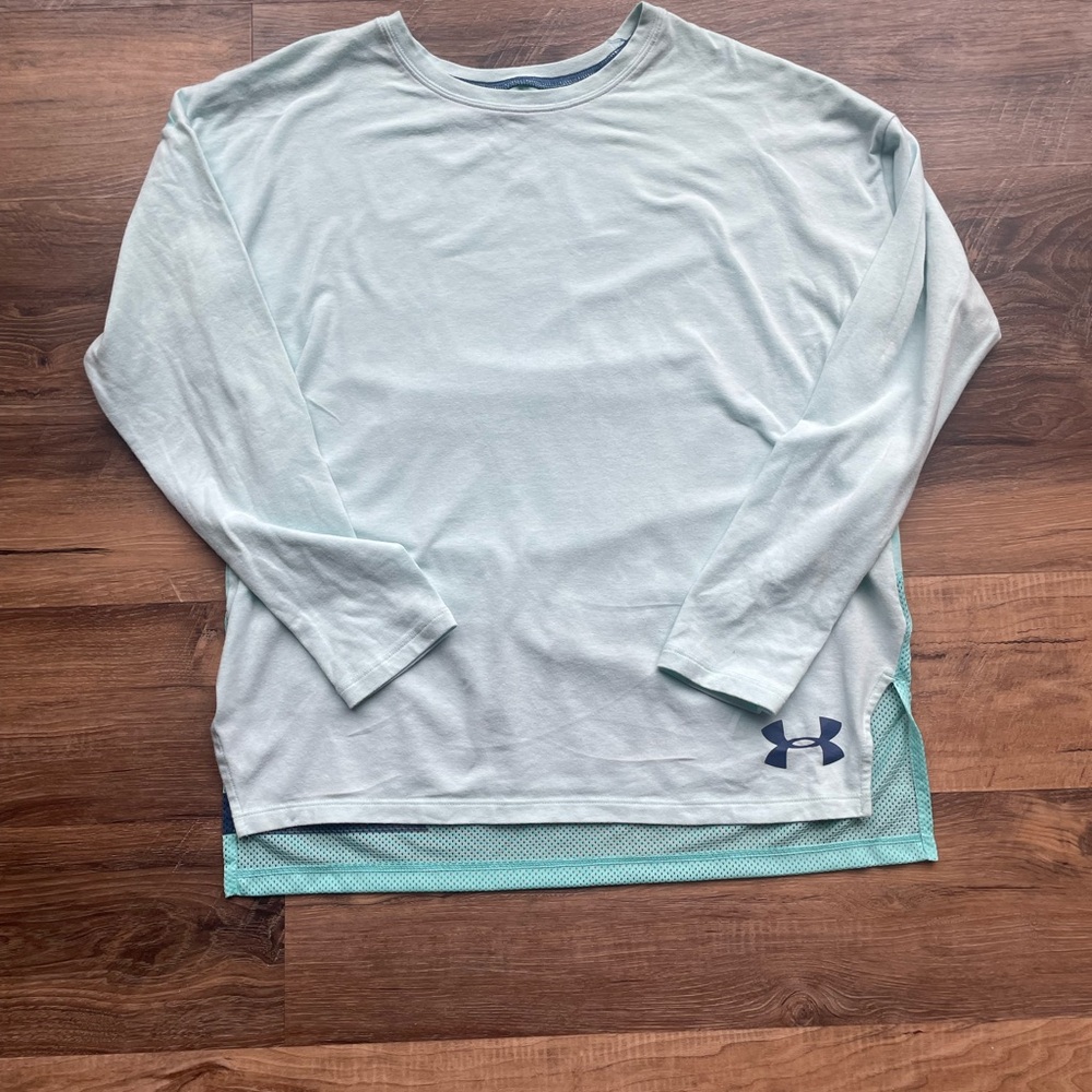 Under Armour Kids Light Blue Long Sleeve Tee
